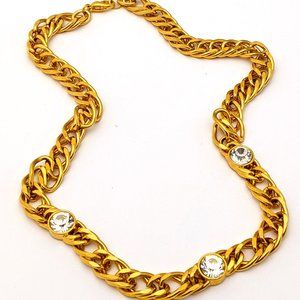 KJL Avon Crystal Rhinestone Station Necklace